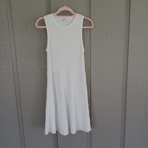 NakedCashmere Ribbed Sleeveless Dress - Light Gray
